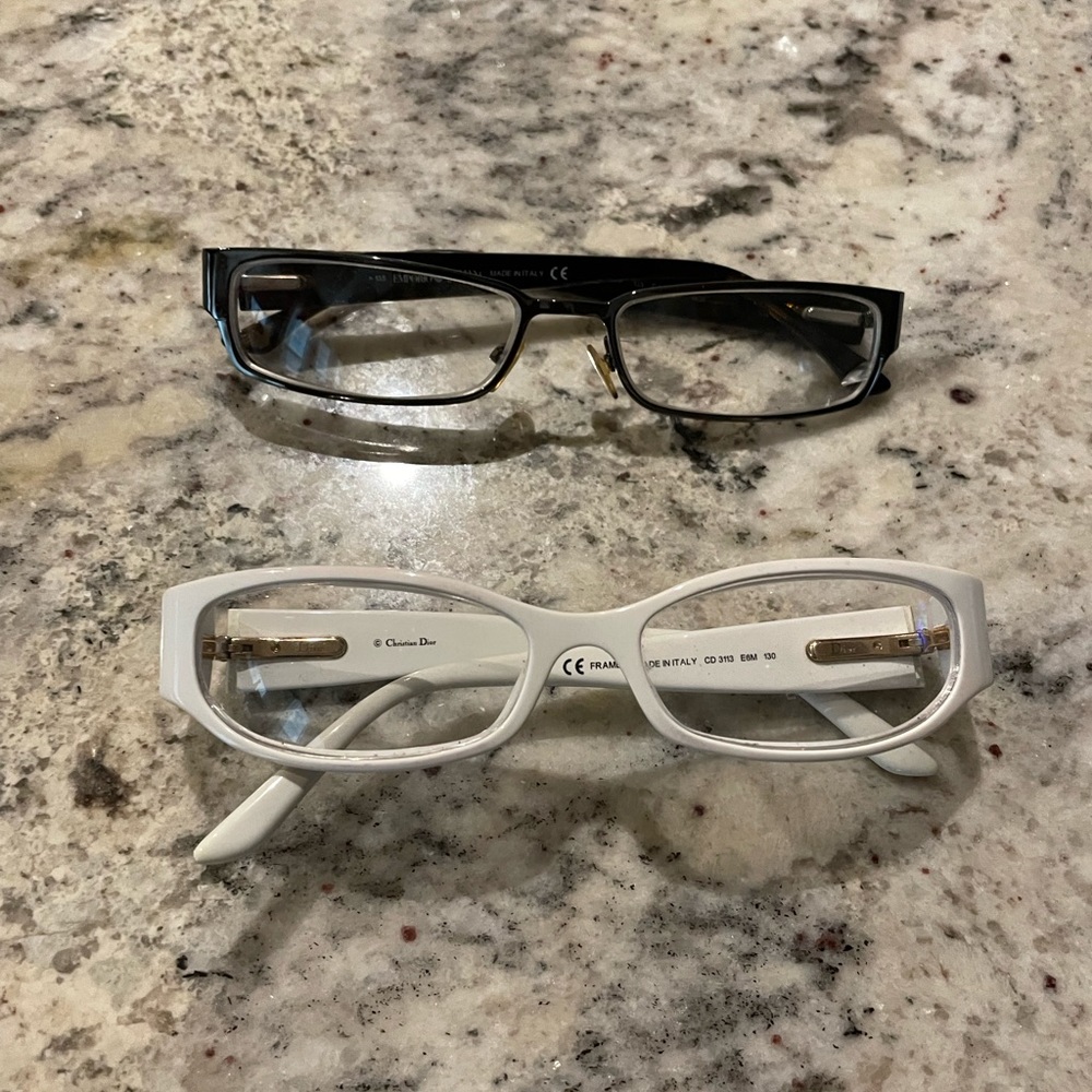Bundle of Christian Dior and Armani glasses